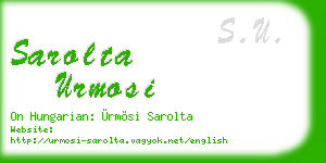 sarolta urmosi business card