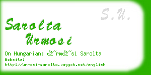 sarolta urmosi business card